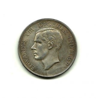 Interesting 1937 Edward Viii Modern Pattern Coin,  Double Florin