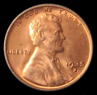 1935 S Lincoln Wheat Cent Choice Red Uncirculated