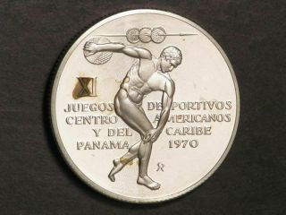 Panama 1970 5 Balboa Discus Thrower Silver Proof