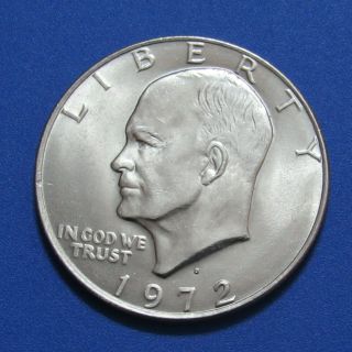 1972 - D $1 Eisenhower Dollar - Uncirculated