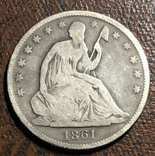 1861 - O 50c Seated Liberty Half Dollar