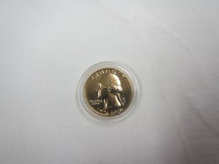 24kt Gold Plated 1776 - 1976 Bicentennial Quarter in plastic case 2