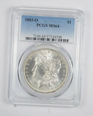Ms - 64 1883 - O Morgan Silver Dollar - Graded By Pcgs 555
