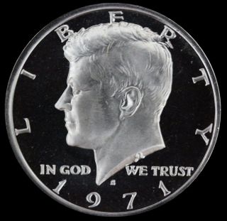 1971 S Kennedy Half Dollar Gem Cn - Clad Proof Us Coin