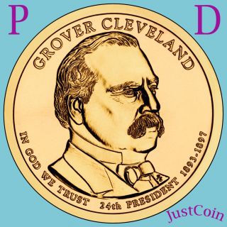 2012 P&d Set Grover Cleveland 2nd Term Golden Presidential Dollars Uncirculated