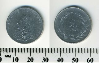 Turkey 1979 - 50 Kurus Stainless Steel Coin - Anatolic Bride 