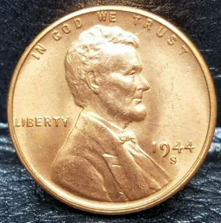 1944 - S Lincoln Wheat Penny Cent - Choice,  / Gem,  / Brilliant Uncirculated 32