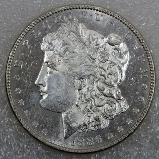 1886 - P $1 Morgan Silver Dollar Pl