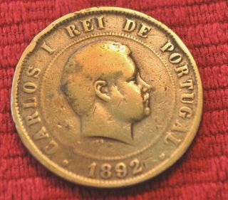 Portugal 20 Reis 1892 Coin/ King Carlos I