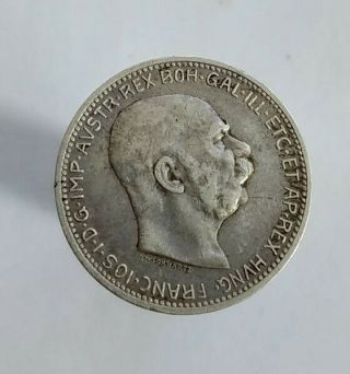 Austria Hungari 1 Korona 1913 Silver