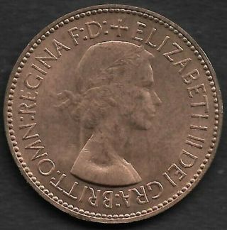 Great Britain 1953 Half Penny Coin