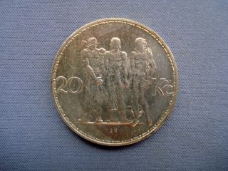 1933 Czechoslovakia - 20 Korun - Silver Coin - L5018
