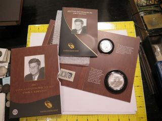 2015 Coin And Chronicles Set John F Kennedy Silver Medal U.  S.  ✮as Seen✮