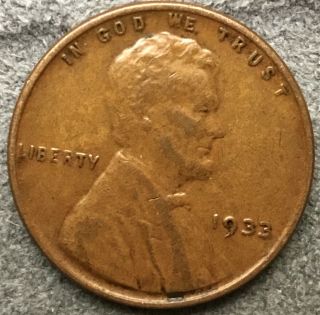 1933 P Higher Grade Lincoln Wheat Cent Penny.  A376