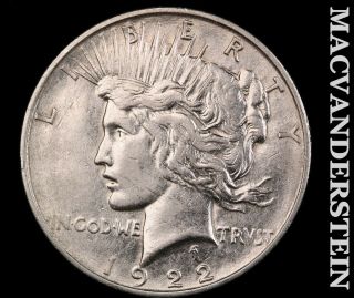 1922 - D Peace Dollar - Scarce Better Date I244