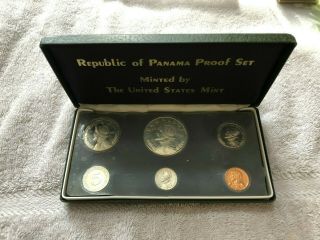 1973 Republic Of Panama Silver Proof Set - 6 Coins