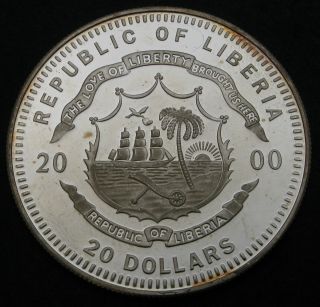LIBERIA 20 Dollars 2000 Proof - Silver - Ronald W.  Reagan - 145 2
