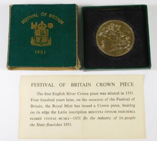 1951 Great Britain Silver Proof - Like Crown - Festival Of Britain