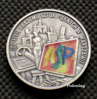 Silver Commemorative Coin Of Poland - Anniversary Of Warsaw Fine Art Academy Ag