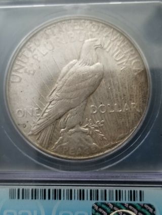 1927 - S Peace Silver Dollar,  ICG AU50,  Tough Date,  Certified,  Good Mark 8