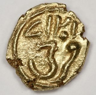 Mysore: Tipu Sultan,  Gold Fanam (0.  37g),  Farrukhi,  Am 1217,  Km - 58