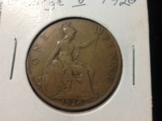 4.  Great Britain Coin / One Penny 1920 / George V