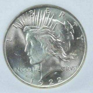 Bu $1 1922 Peace Silver Dollars Dripping With Luster Unc