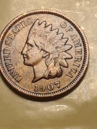1907 Indian Head Penny Circulated But Penny 15