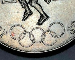 1968 Silver 25 Pesos Mexico Olympics Scarce Low Ring Variety Choice Au
