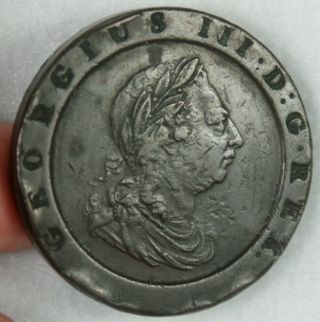 1797 Great Britain Britannia Large Cent Penny 2