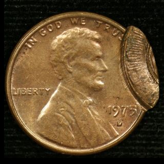 U.  S Lincoln Cent Error.  1975 D.  Double Struck.  3.  1 Gr.