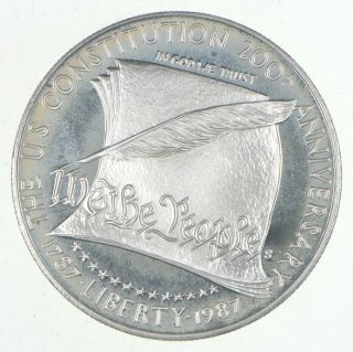 Proof 1987 - S U.  S.  Constitution Bicentennial Commemorative 90 Silver Dollar 517