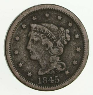 Sharp - 1845 - Braided Hair Large Cent - 084