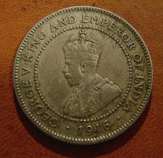 1916 H Jamaica One Cent Penny Coin King George V Only 24,  000 Minted