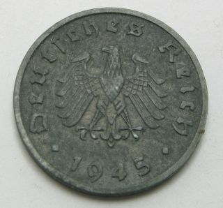 Germany (allied Occupation) 1 Reichspfennig 1945 F - Zinc - Xf - 1655