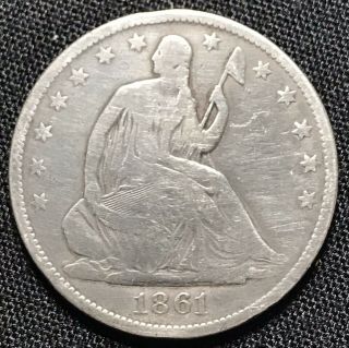 1861 - O 50c Seated Liberty Half Dollar