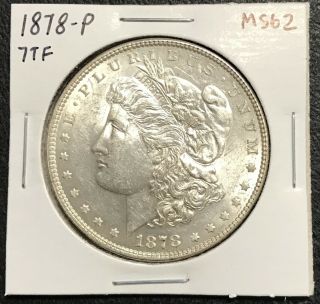 1878 - P U.  S.  Silver Morgan Dollar Ms/unc,  Better Date Coin Nr