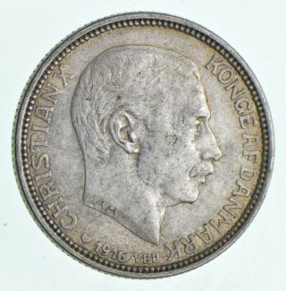 Silver - World Coin - 1916 Denmark 2 Kroner - World Silver Coin 15 Grams 204