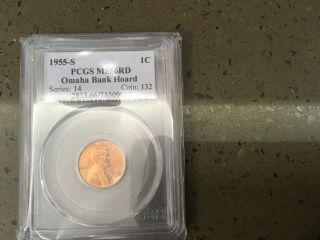 1955 - S Lincoln Pcgs Ms66rd Omaha Bank Hoard