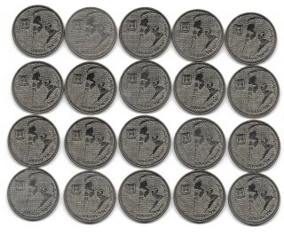 Israel 1984 20 X 10 Sheqalim Theodor Herzl Unc Coins