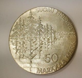 Finland 50 Markkaa 1985 Kalevala Silver Coin