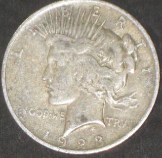 1922 Silver Liberty Peace Dollar $1 U.  S.  Coin Antique Rare Coins