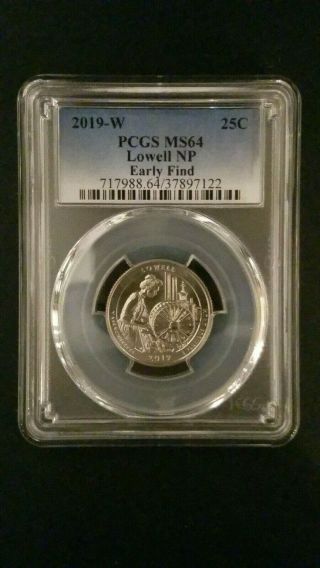 2019 - W Lowell National Park Quarter Pcgs Ms64 Early Find 2019w