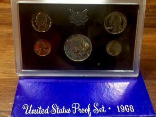1968 - S Us Proof Set - 5 Coins With 40 Silver Half