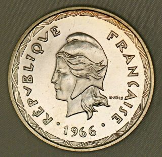1966 Hebrides 100 Francs.  835 Silver Coin