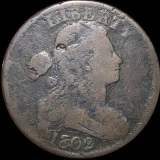 1802 Draped Bust Large Cent Nicely Circulated High End Philly Copper Penny Nr