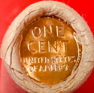 1913 - S / Bu Tails Wheat End Obw Bank Wrap Lincoln Weat Penny Roll
