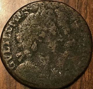 1694 Great Britain William And Mary Farthing Coin