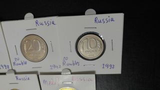 Russia 6 Coins,  Medal Unc Full Set 1992 1 - 100 Rouble Ruble 1 5 10 20 50 100 3