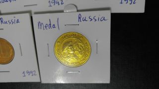 Russia 6 Coins,  Medal Unc Full Set 1992 1 - 100 Rouble Ruble 1 5 10 20 50 100 5